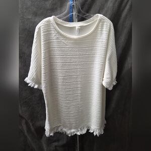 Love Cream Textured Top
